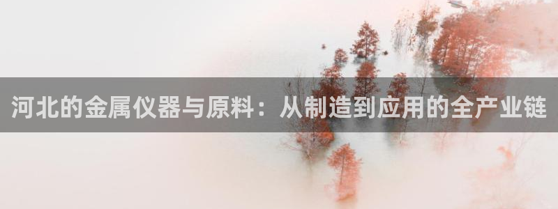 意昂体育3招商电话号码查询：河北的金属仪器与原料：从制造到应