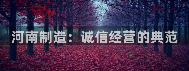 意昂3娱乐网站：河南制造：诚信经营的典范