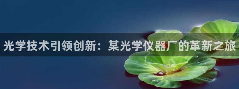 意昂体育3平台APP：光学技术引领创新：某光学仪器厂的革新之