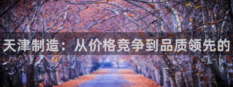 意昂体育3平台注册流程视频：天津制造：从价格竞争到品质领先的