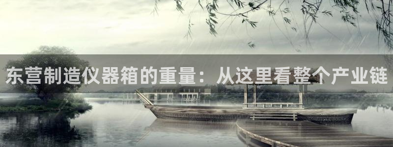 意昂3开户：东营制造仪器箱的重量：从这里看整个产业链