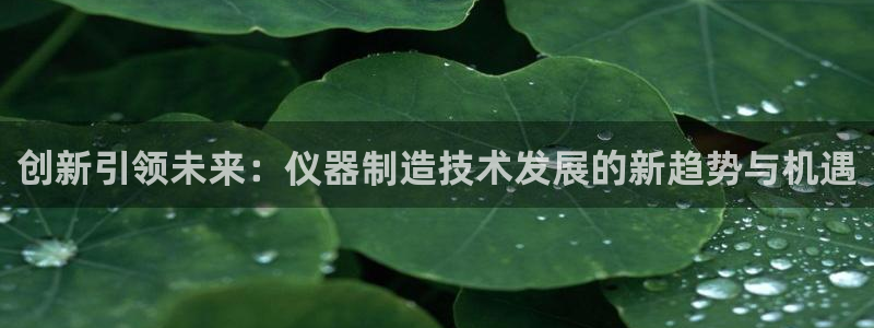 意昂体育3招商电话号码是多少：创新引领未来：仪器制造技术发展