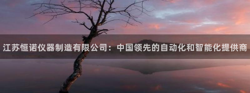 意昂体育3联系电话：江苏恒诺仪器制造有限公司：中国领先的自动